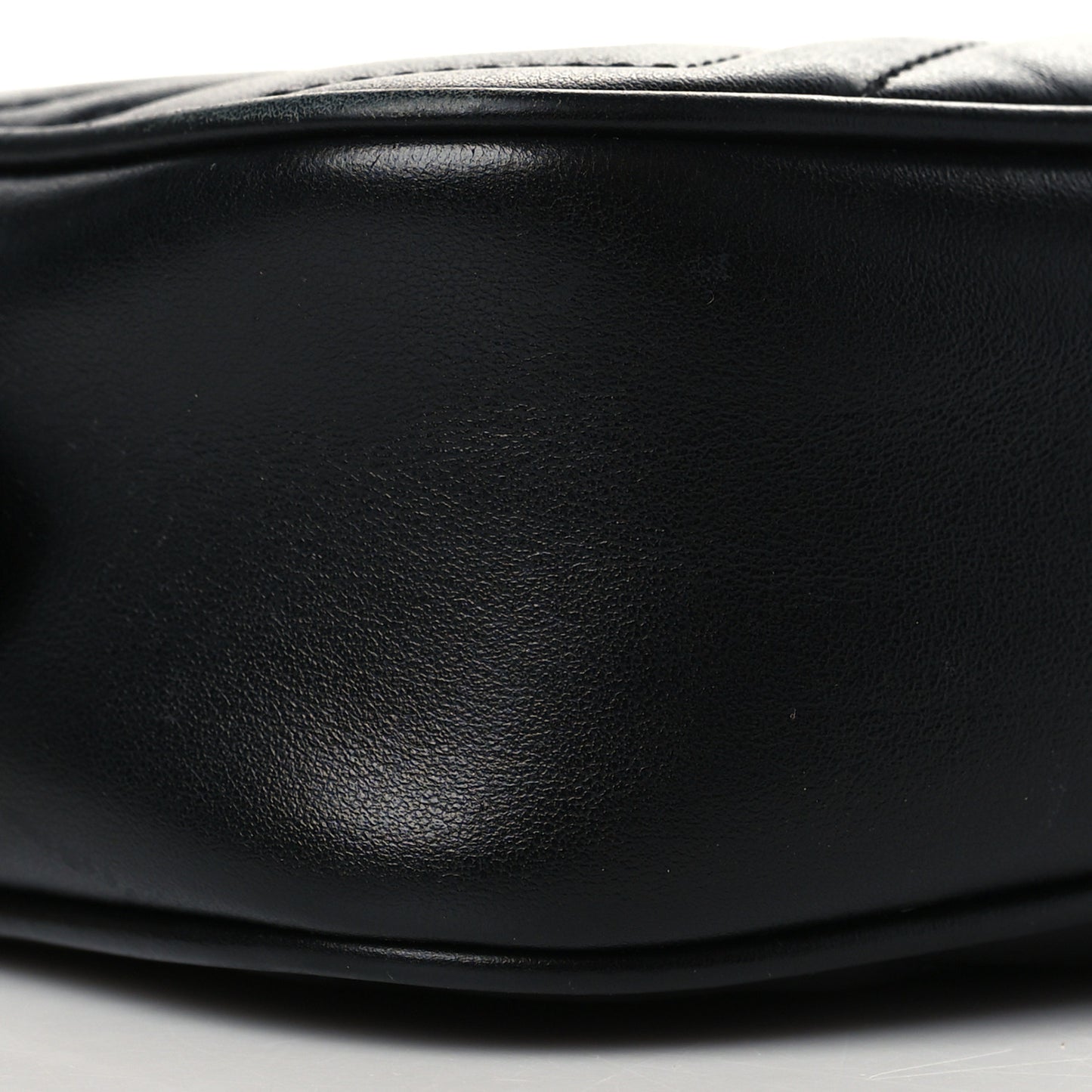 Calfskin Matelasse Mini GG Marmont Chain Shoulder Bag Black