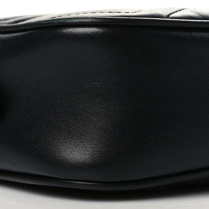 Gucci Calfskin Matelasse Mini GG Marmont Chain Shoulder Bag Black 10 of 11