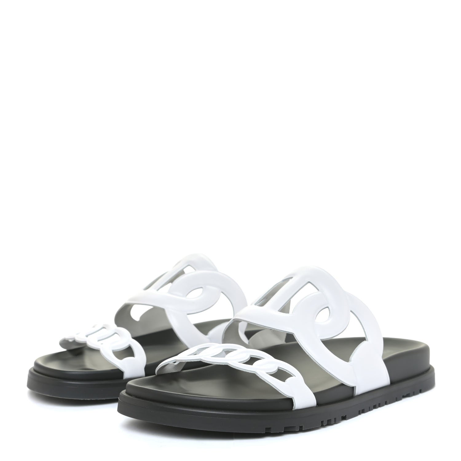 Hermes Nappa Womens Extra Sandals 36 White 3 of 12
