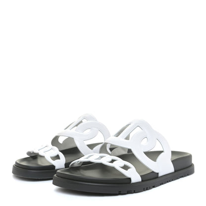 Hermes Nappa Womens Extra Sandals 36 White 3 of 12