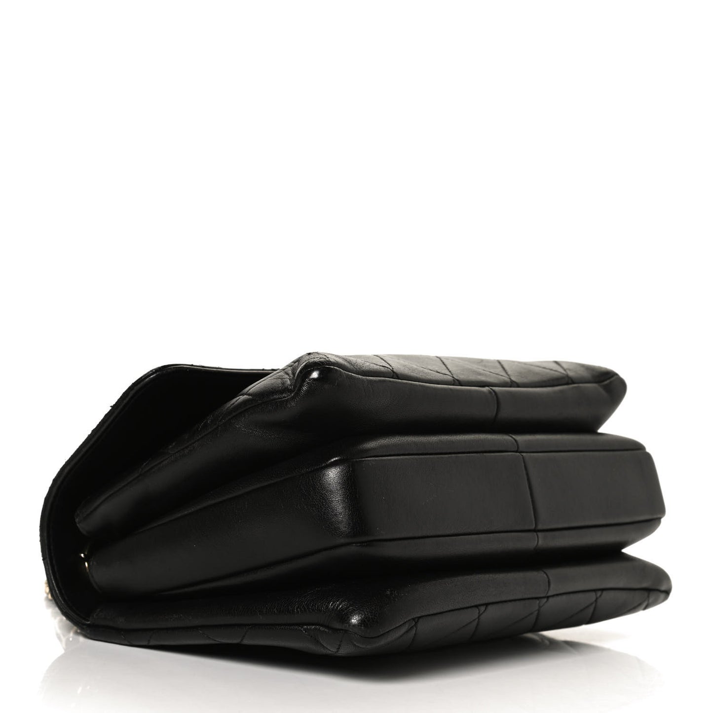 Lambskin Quilted Small Trendy CC Dual Handle Flap Bag Black