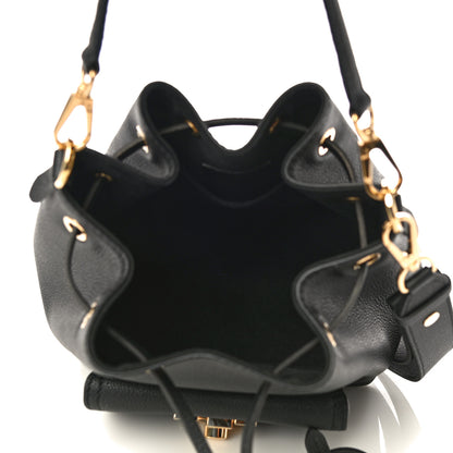 Louis Vuitton Calfskin Lockme Bucket MM Black 4 of 8