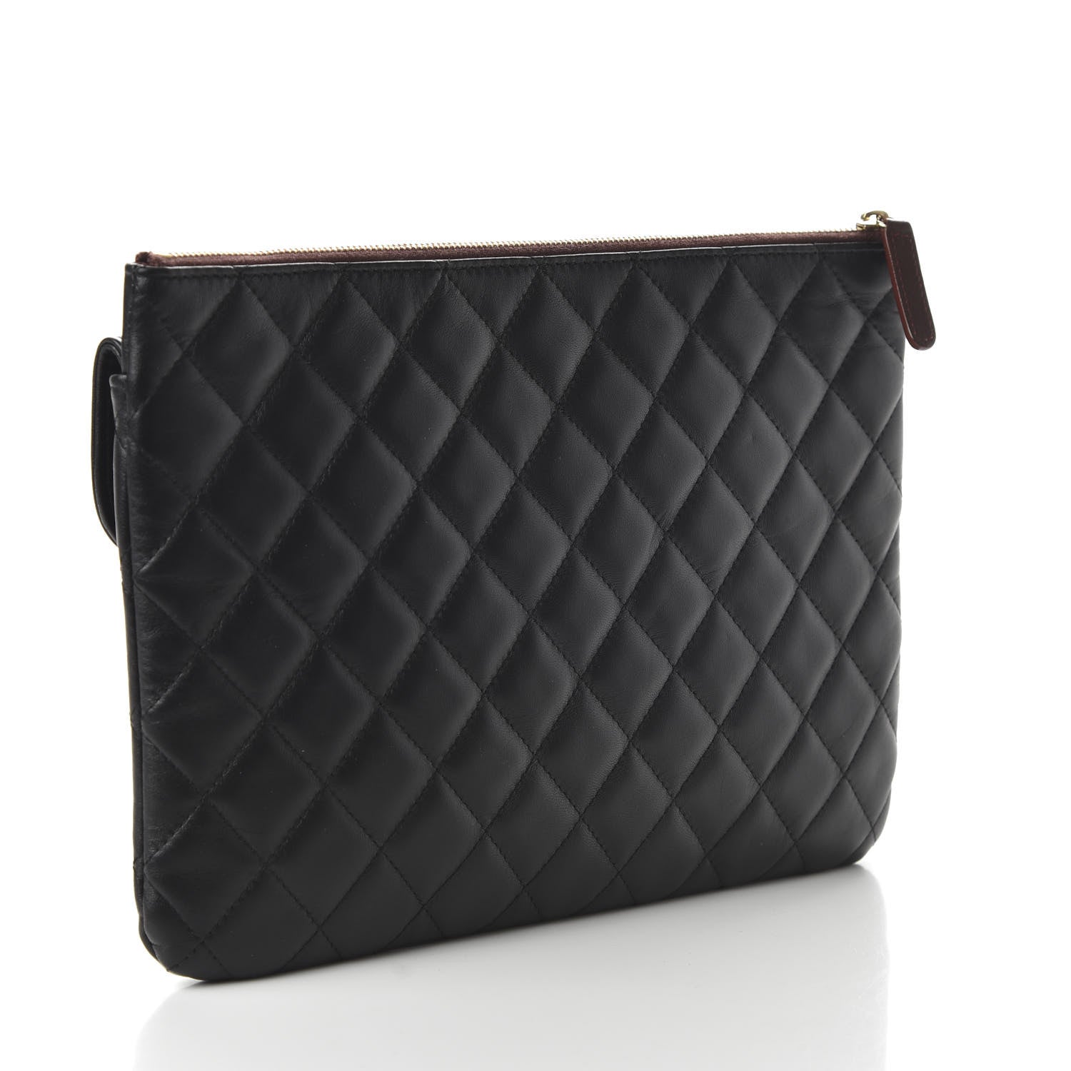Chanel Lambskin Quilted Medium Flap Cosmetic Case Black 3 of 11