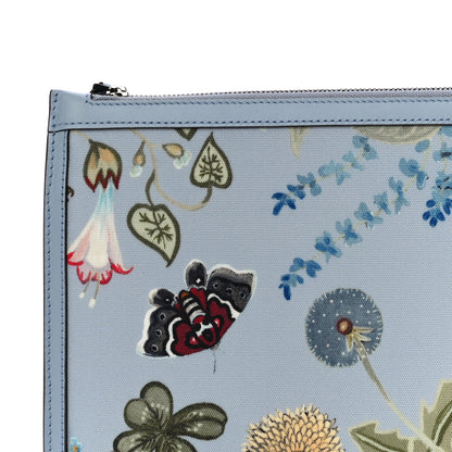 Gucci Canvas Flora Knight Zip Pouch Dusty Blue 8 of 10