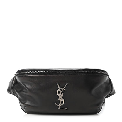 Saint Laurent Calfskin Monogram Belt Bag Black 1 of 11