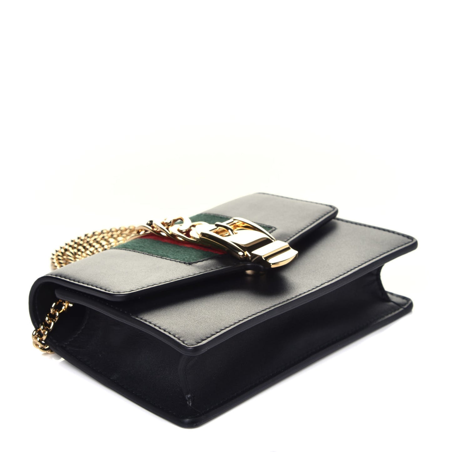 Calfskin Super Mini Sylvie Chain Shoulder Bag Black