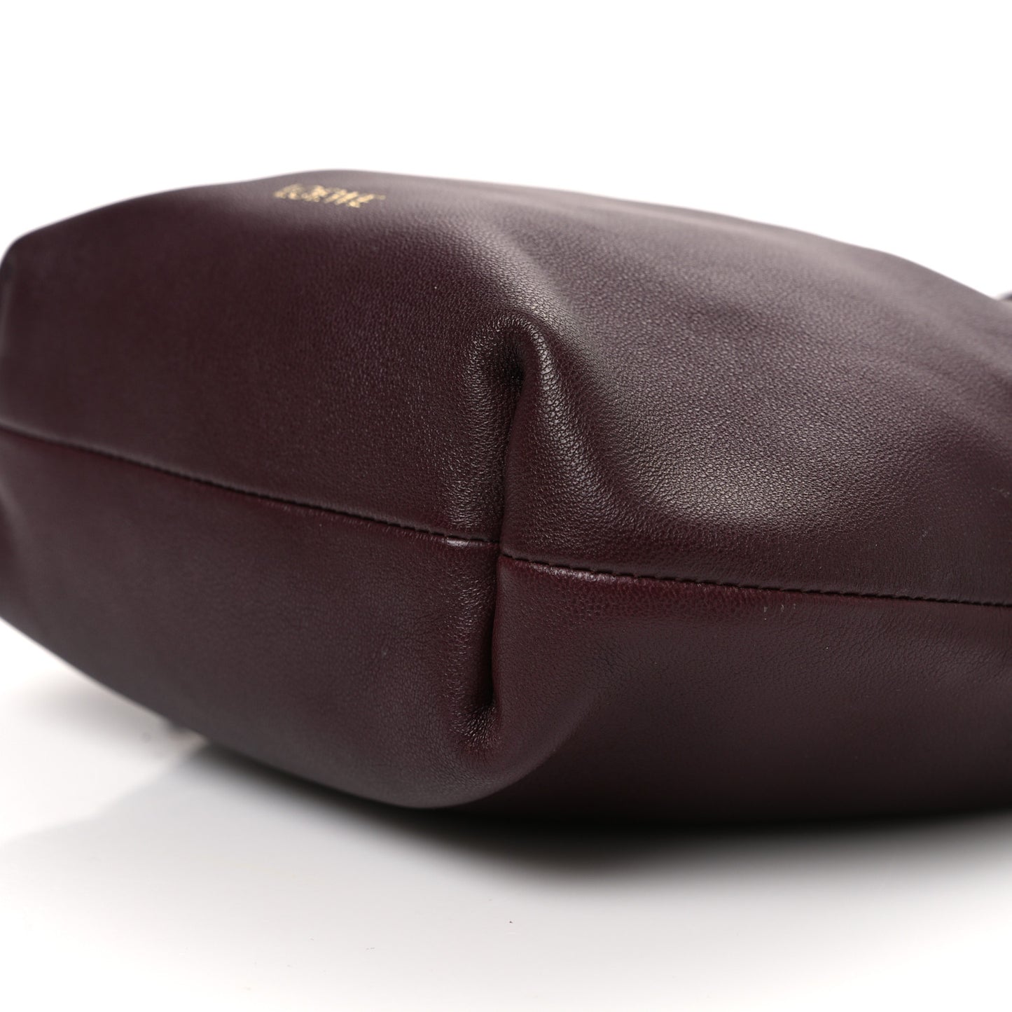 Mellow Nappa Donut Chain Mini Flamenco Knot Clutch Dark Burgundy