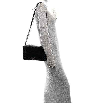 Chanel Patent New Medium Boy Reverso Flap Black 2 of 10