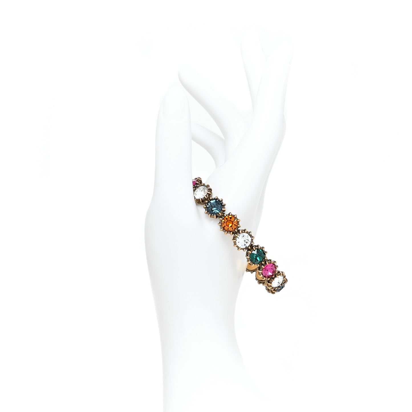 Crystal Bracelet Aged Gold Multicolor