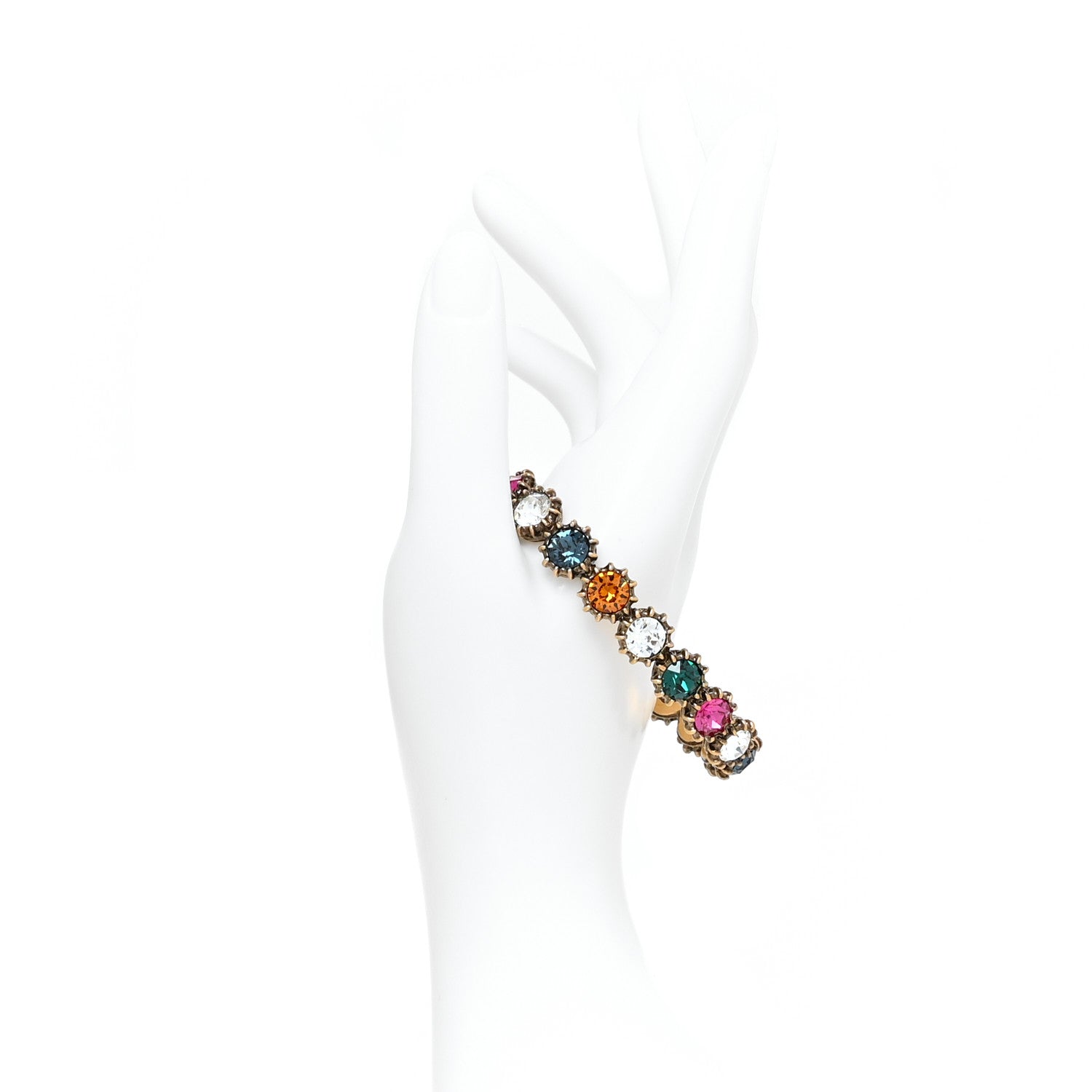 Gucci Crystal Bracelet Aged Gold Multicolor 2 of 6