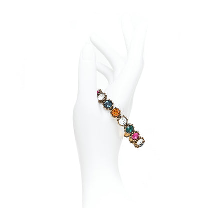 Gucci Crystal Bracelet Aged Gold Multicolor 2 of 6