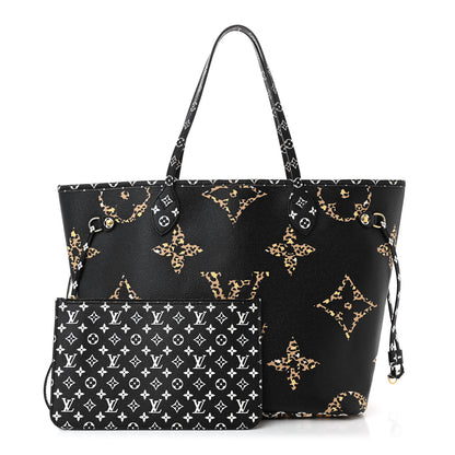 Louis Vuitton Monogram Giant Jungle Neverfull MM Black 3 of 13