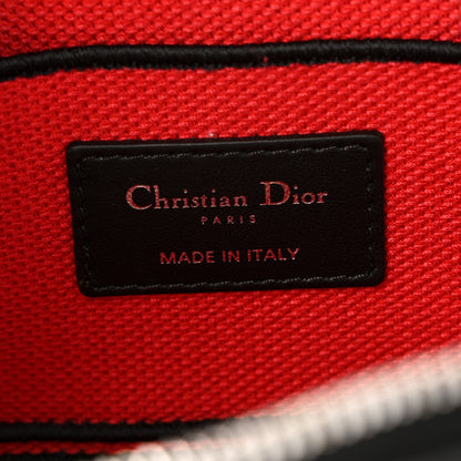 Christian Dior Canvas D-Chess Embroidered Dioramour Diortravel Vanity Case Red 6 of 13
