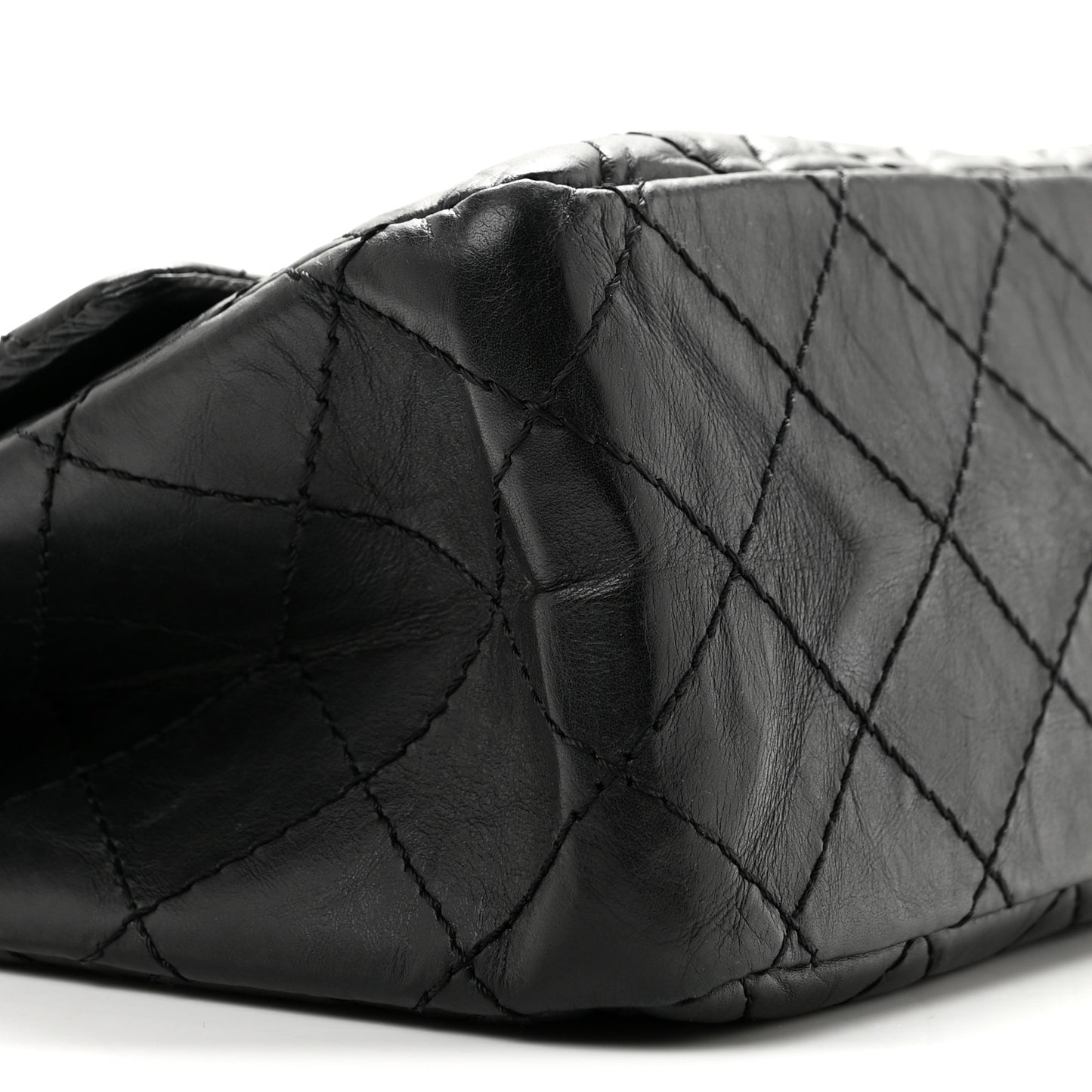 Aged Calfskin Quilted 2.55 Reissue 226 Flap Black