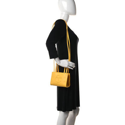 Telfar Vegan Leather Small Shopping Bag Yellow 2 of 9