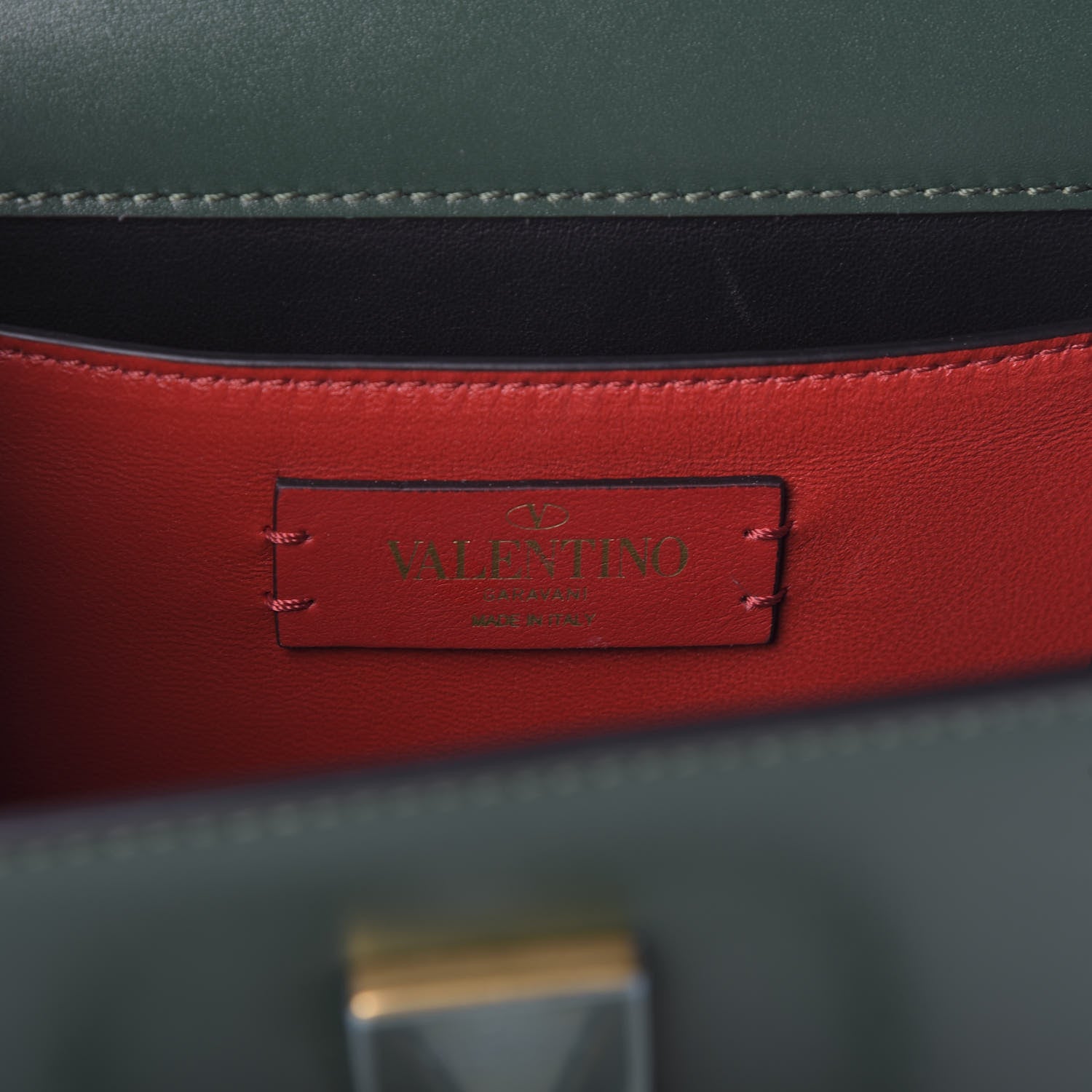 Valentino Garavani Smooth Calfskin Small VSling Shoulder Bag Green 8 of 8