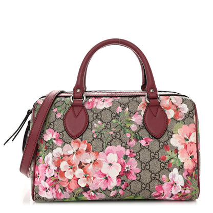 Gucci GG Supreme Monogram Blooms Small Boston Beige Multicolor Dry Rose 1 of 11