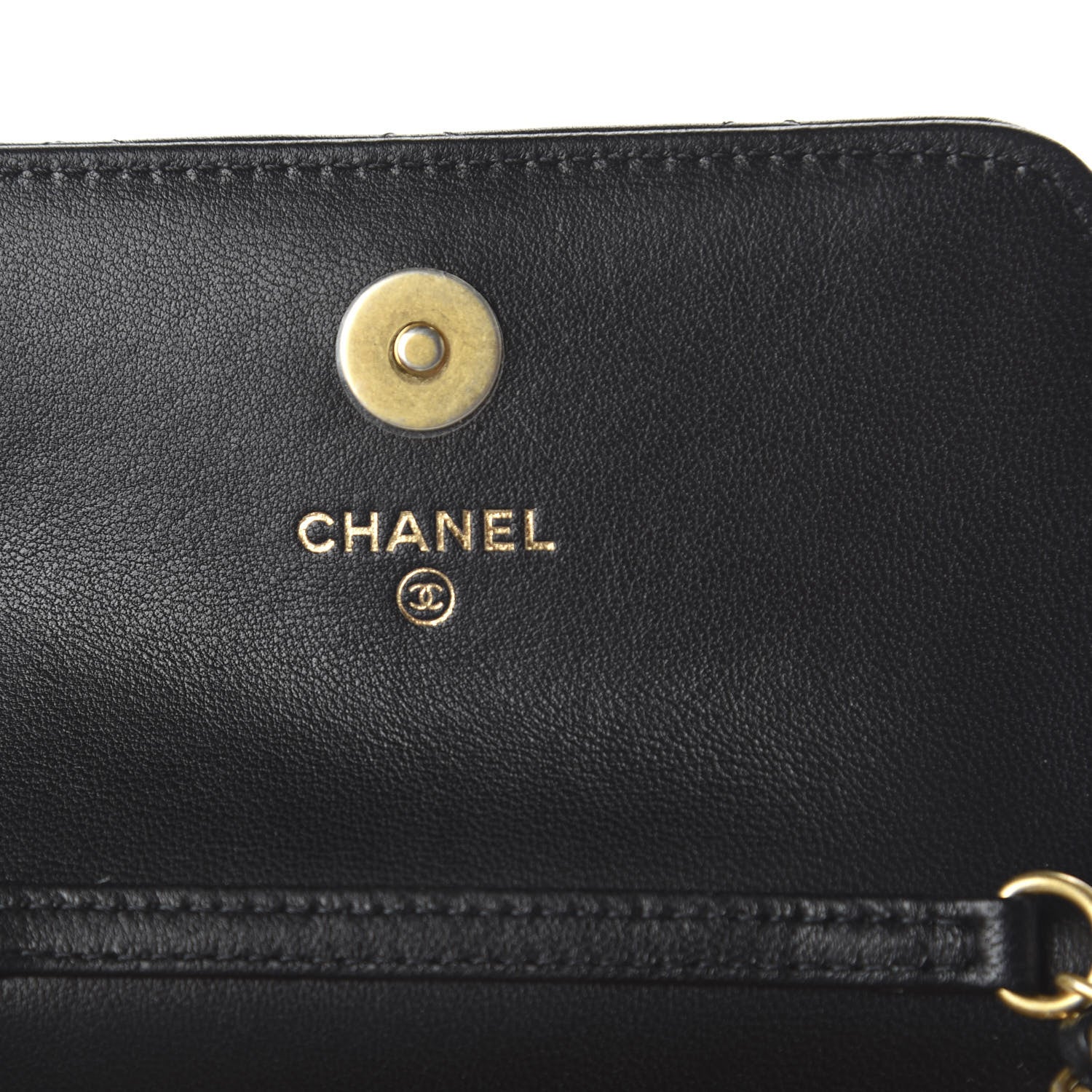 Chanel Lambskin Quilted Pearl Crush Clutch With Chain Black 8 of 12