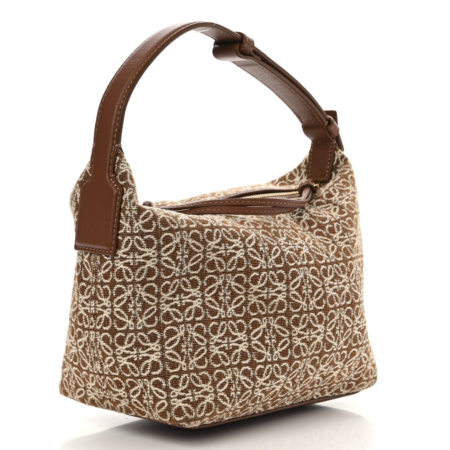 Jacquard Anagram Calfskin Small Cubi Bag Tan Pecan