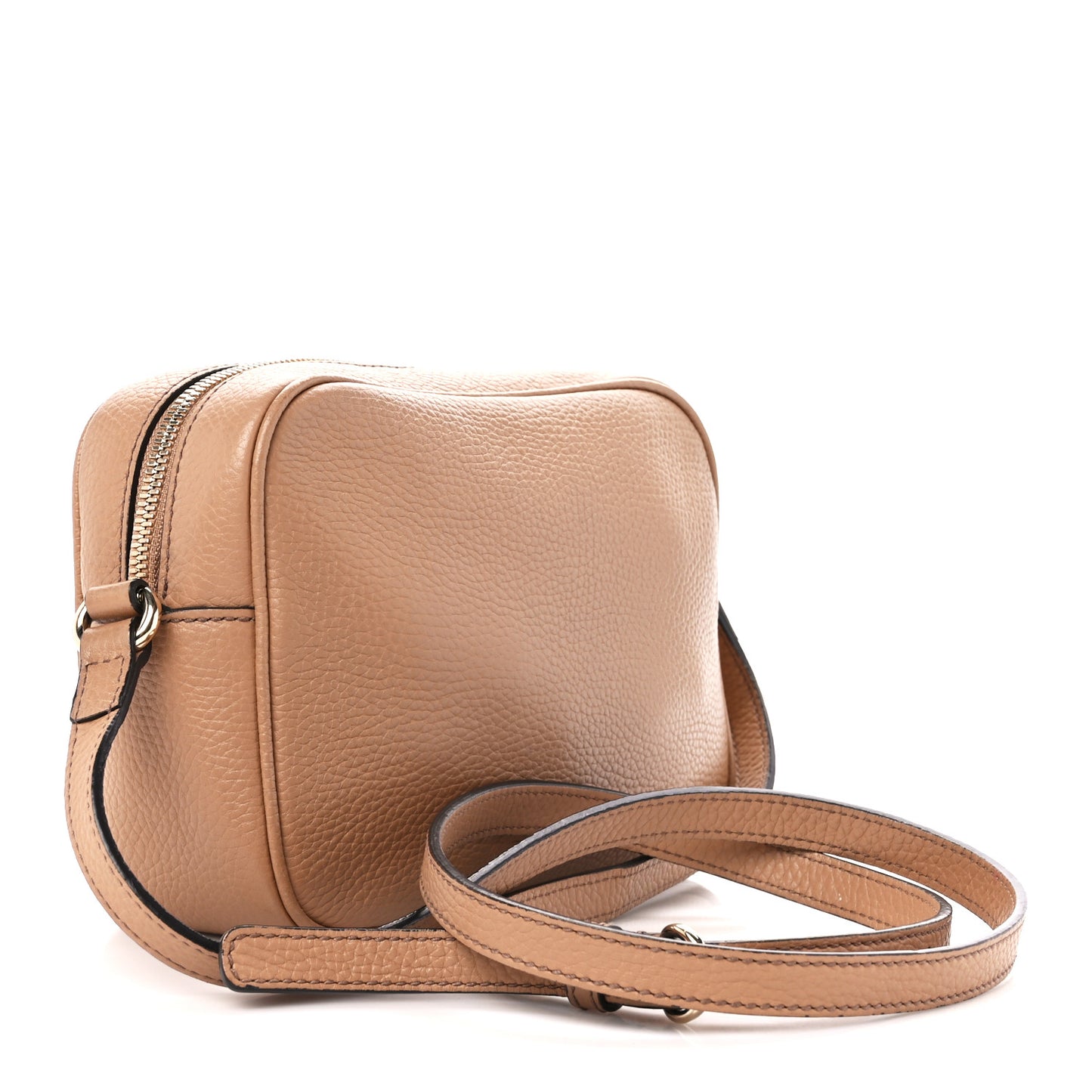 Pebbled Calfskin Small Soho Disco Bag Camelia