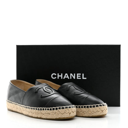 Chanel Lambskin CC Espadrilles 36 Black 11 of 11