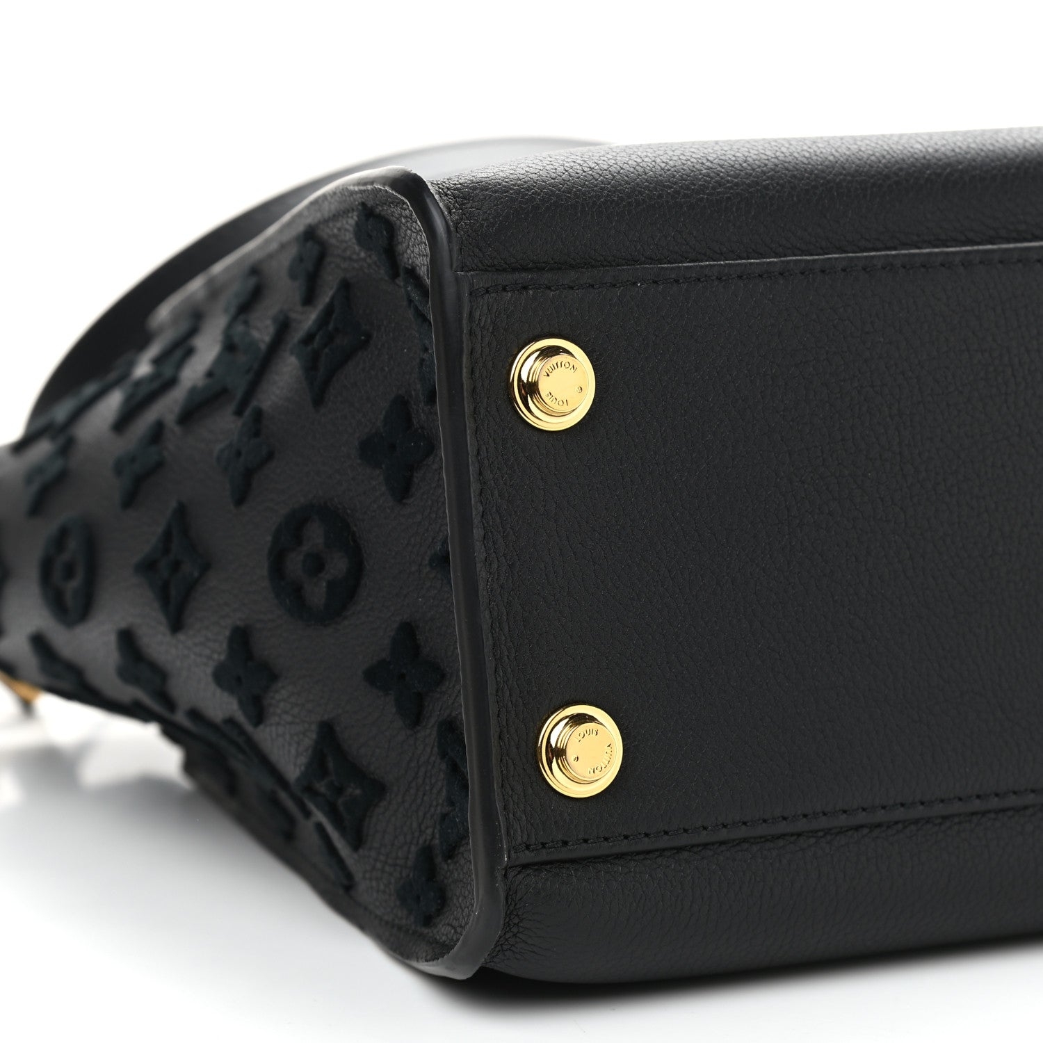 Louis Vuitton Calfskin Monogram Tufting On My Side Black 9 of 11