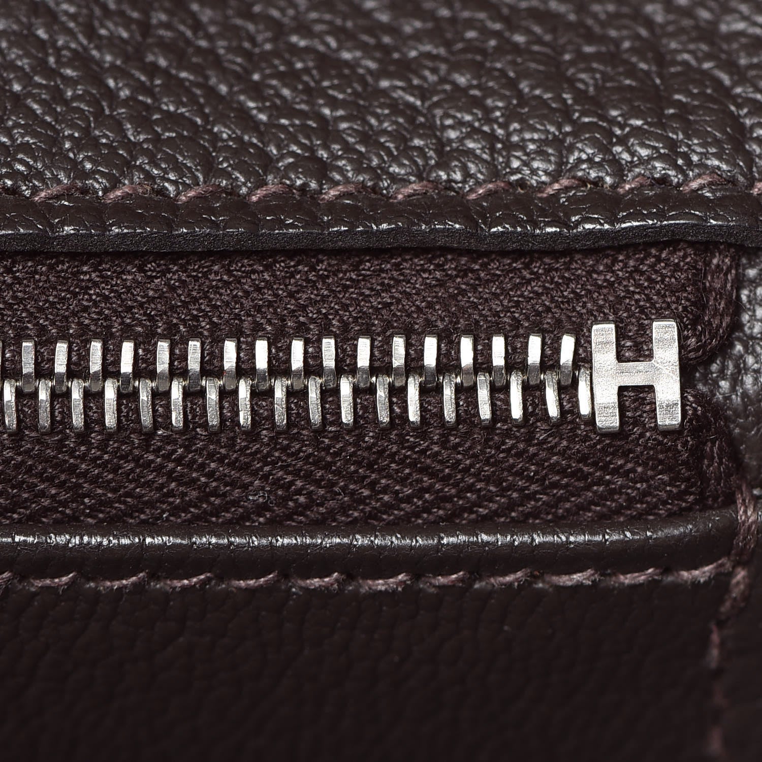 Hermes Taurillon Clemence Birkin 35 Chocolate 34 of 37