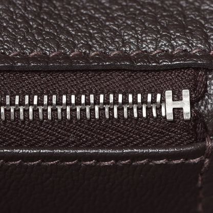 Hermes Taurillon Clemence Birkin 35 Chocolate 34 of 37