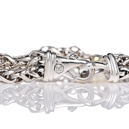 David Yurman Sterling Silver 14K Yellow Gold Double Wheat Chain Bracelet 5 of 5