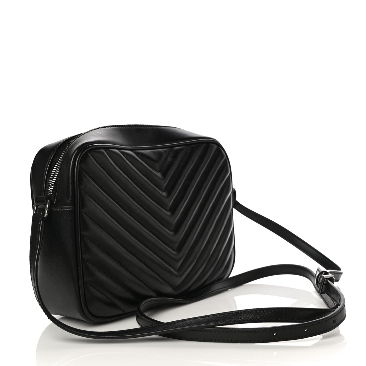 Calfskin Matelasse Monogram Lou Camera Bag Black