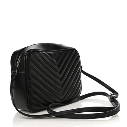 Saint Laurent Calfskin Matelasse Monogram Lou Camera Bag Black 3 of 11