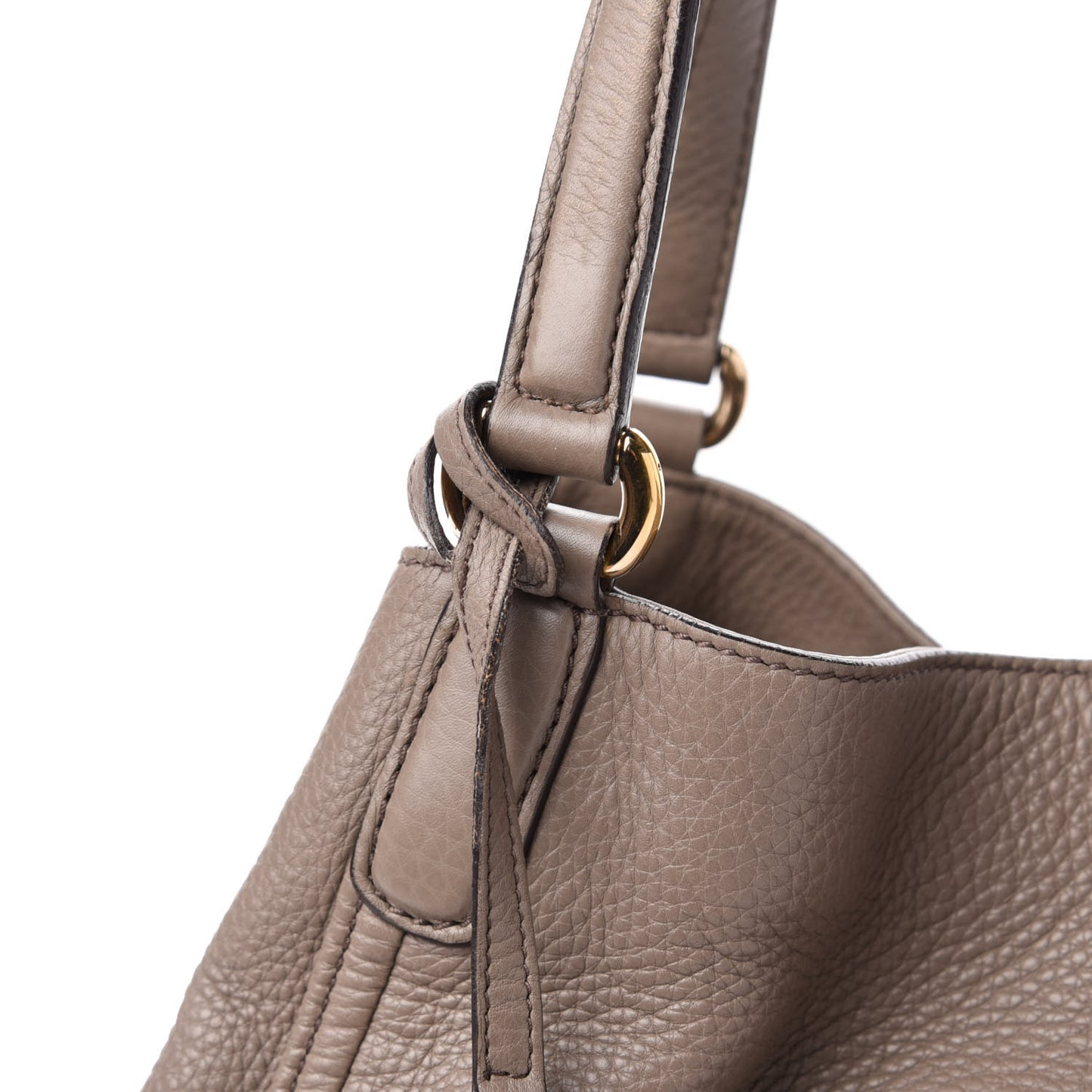 Pebbled Calfskin Medium Soho Shoulder Bag New Fango