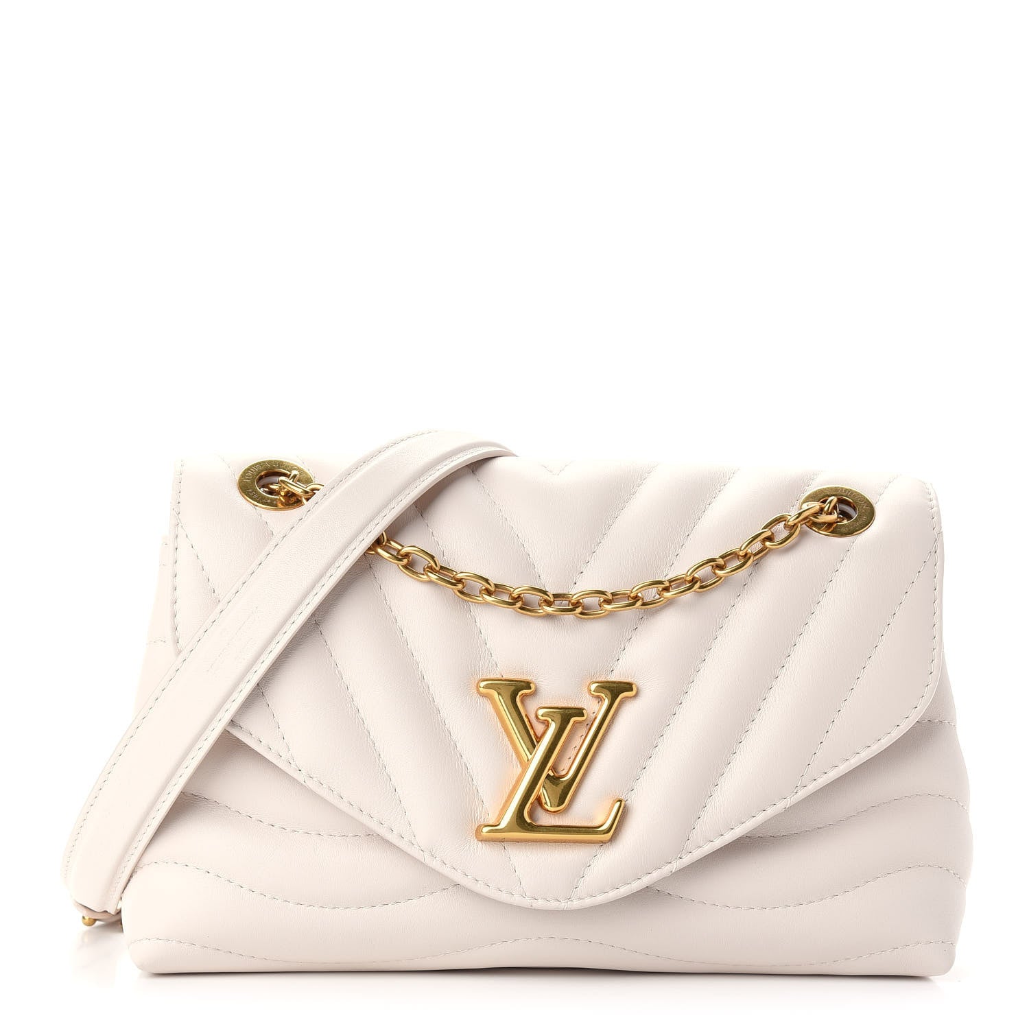 Louis Vuitton Calfskin LV New Wave Chain Bag Ivory 1 of 8