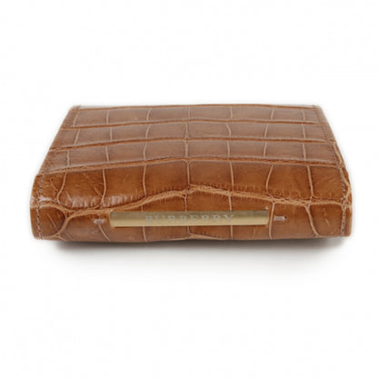Burberry Crocodile Compact Wallet Cognac 3 of 8