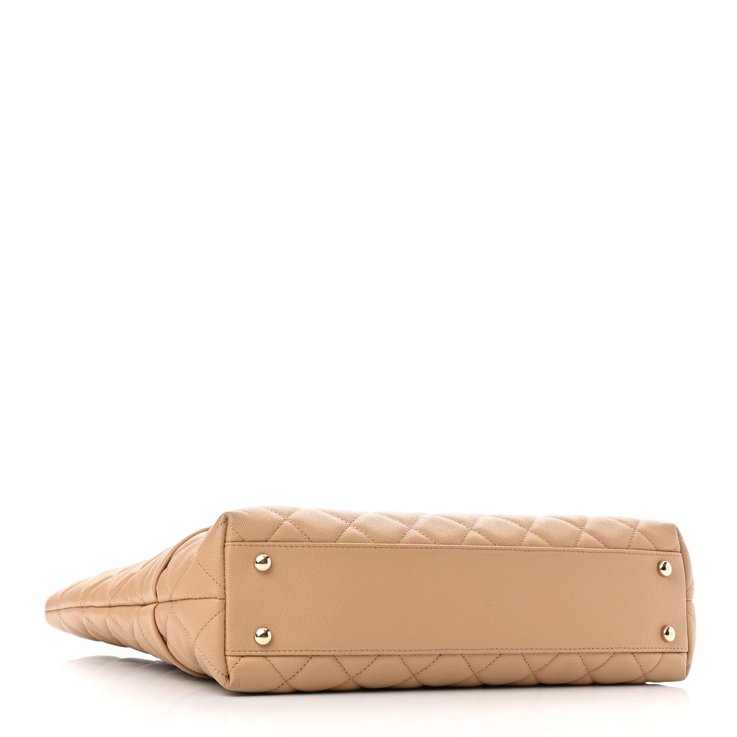 Chanel Caviar Quilted Rolled Up Tote Beige 4 of 11