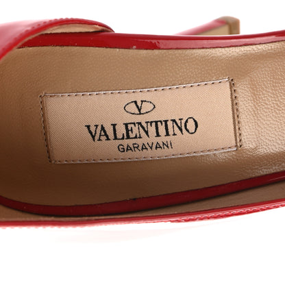 Valentino Garavani Patent Couture Bow Peep Toe d'Orsay 15/110mm Pumps 36.5 Rosso Valentino 7 of 9