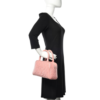 Chanel Caviar Quilted Small Bowler Pink 2 of 11