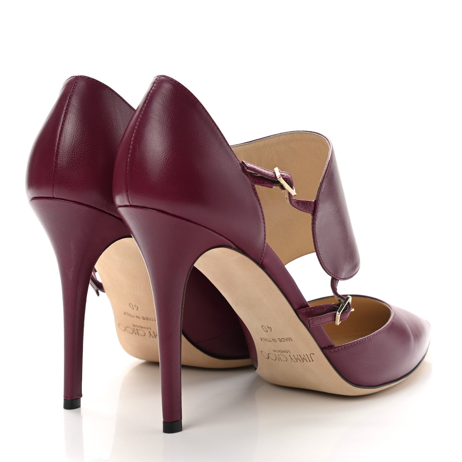 Jimmy Choo Kid Heath Pumps 40 Dark Orchid 4 of 8