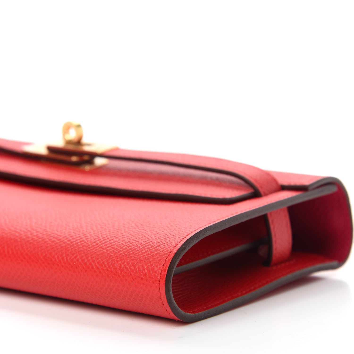 Hermes Epsom Verso Kelly Wallet To Go Rouge De Coeur Rose Extreme 7 of 12