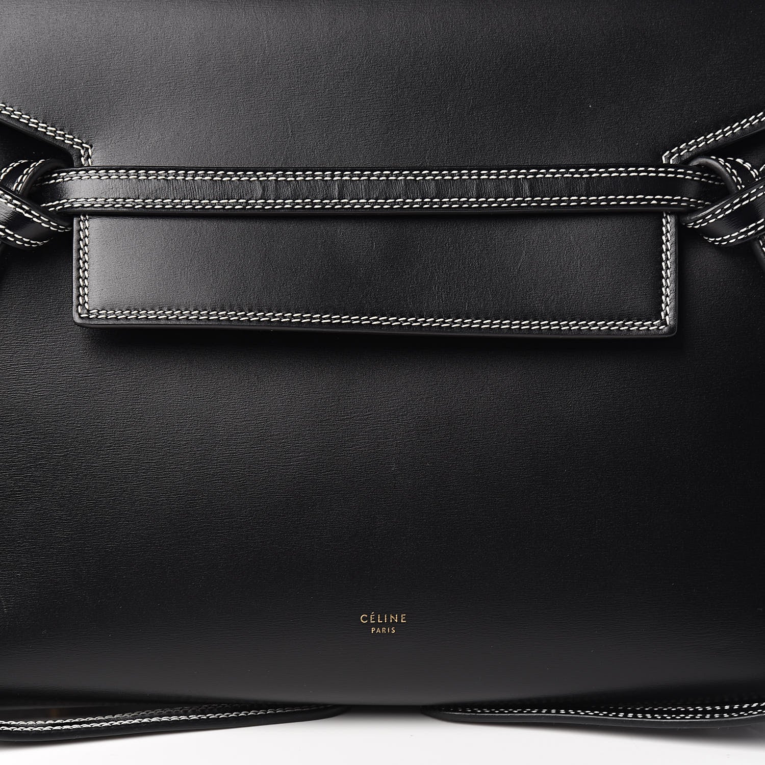 Celine Smooth Calfskin Double Stitching Mini Belt Bag Black 10 of 10