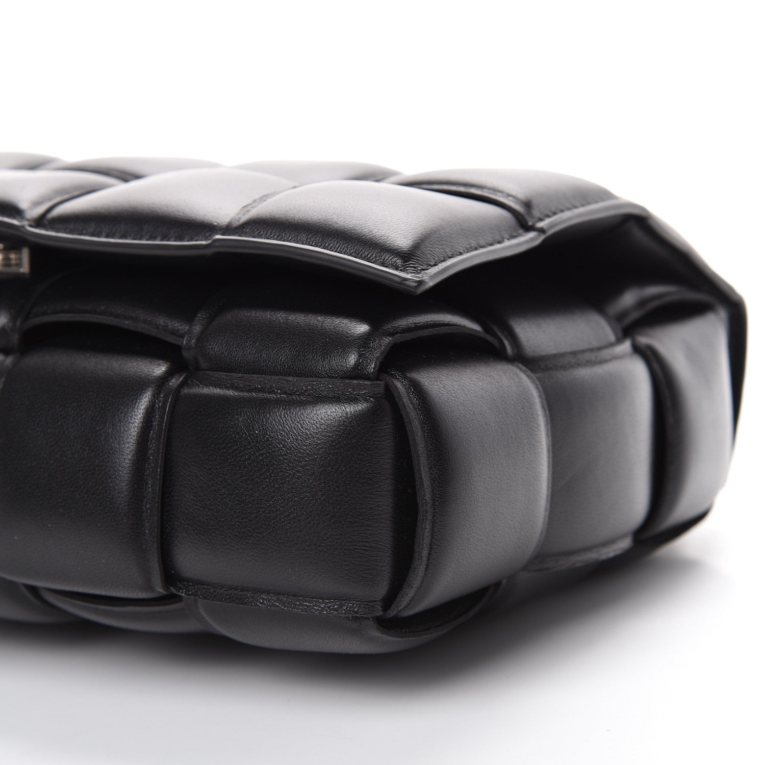 Bottega Veneta Lambskin Maxi Intreccio Padded Chain Cassette Crossbody Bag Black 9 of 9