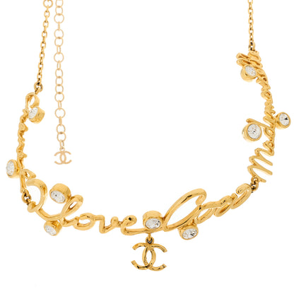 Chanel Metal Crystal Gabrielle Chanel Choker Gold 1 of 4