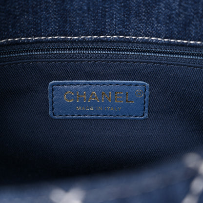 Chanel Denim Quilted Medium Denim Trip Single Flap Blue 6 of 10