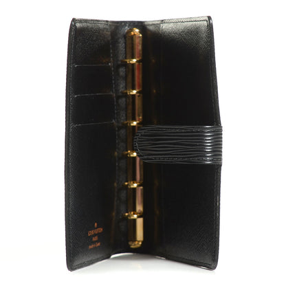 Louis Vuitton Epi Small Ring Agenda Cover Black 5 of 7