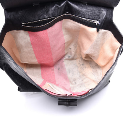 Gucci Pebbled Calfskin Large Bamboo Daily Top Handle Bag Black 6 of 11