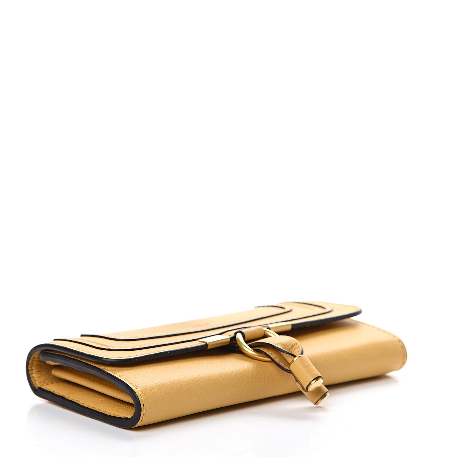 Chloe Calfskin Marcie Continental Flap Wallet Honey Gold 3 of 9