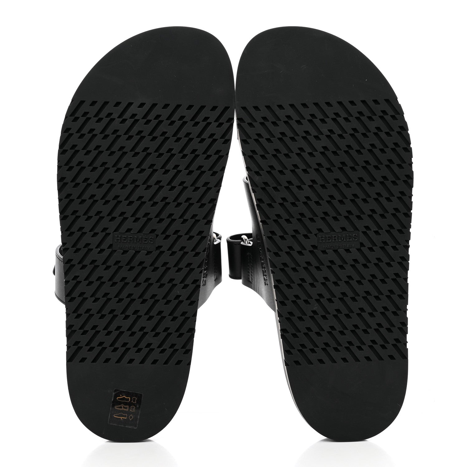 Hermes Calfskin Womens Chypre Sandals 39 Black 5 of 9