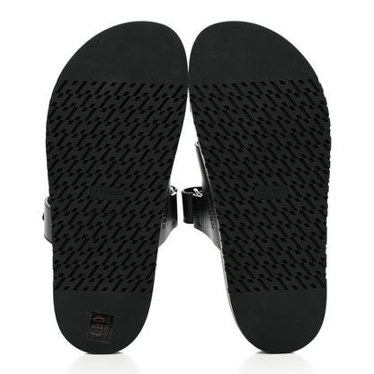 Hermes Calfskin Womens Chypre Sandals 39 Black 5 of 9