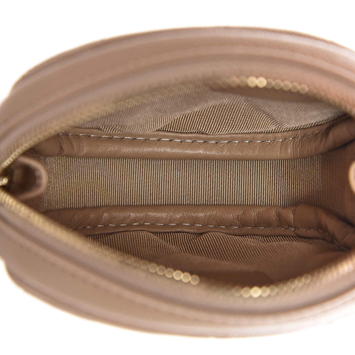 Chanel Caviar Quilted Zip Around Classic Coin Purse Beige 5 of 8
