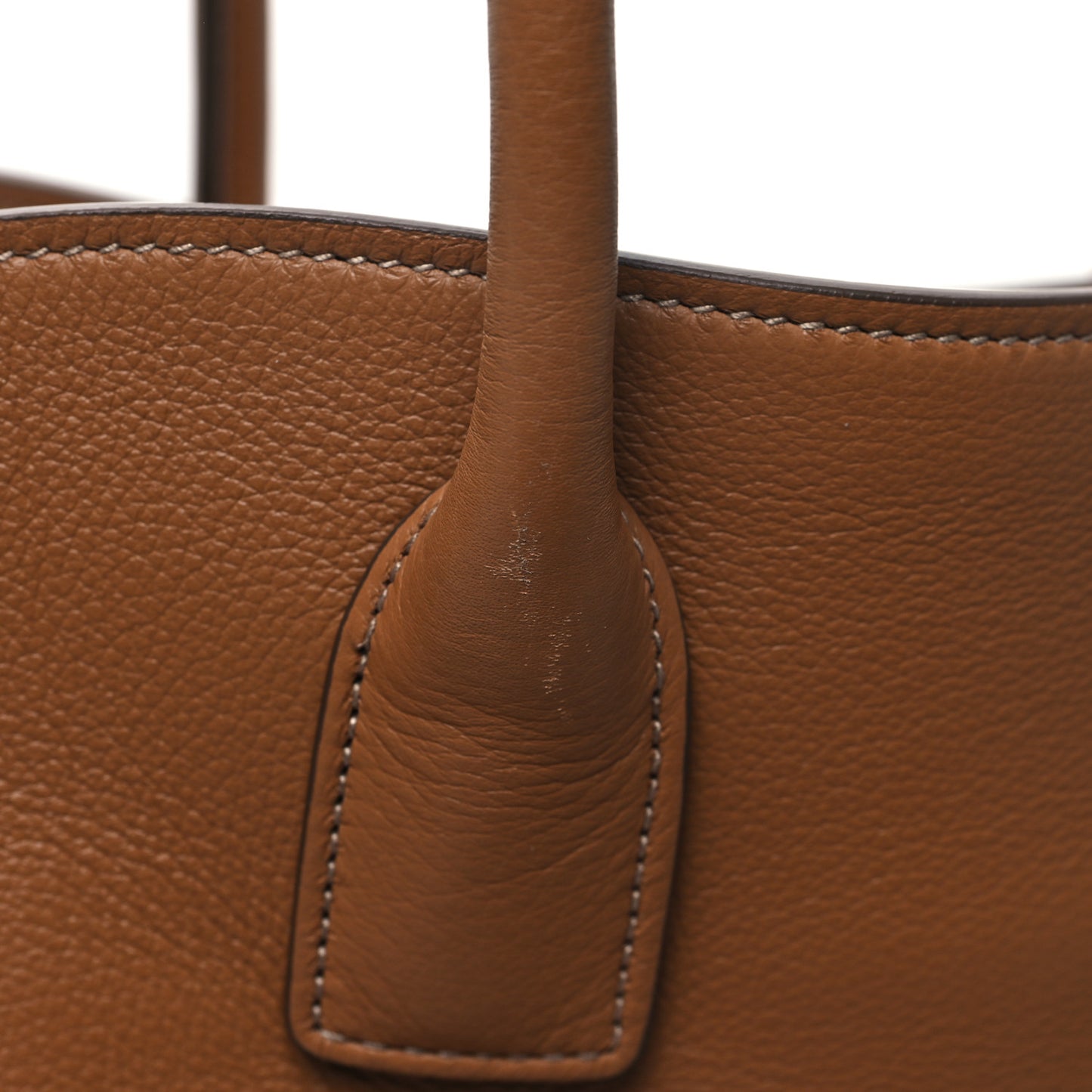 Soft Grain Calfskin Large Tote Bag Caramel
